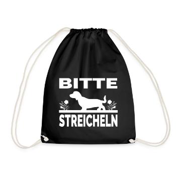 Dackel - Turnbeutel - Schwarz - Vorne