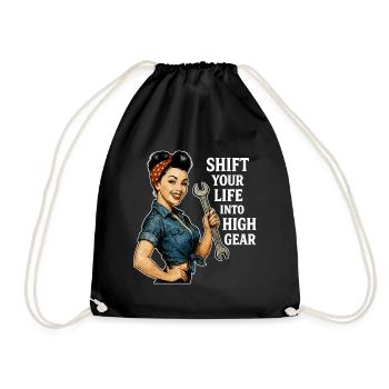 Pin-up vintage Workshop : mode de vie High Gear - Sac de sport léger - noir - Devant