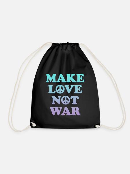 Make Love not War - Turnbeutel - Schwarz
