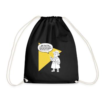 Bonjour tante - tu décroches ? Ton frère est drôle, agaçant - Sac de sport léger - noir - Devant