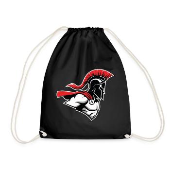 Spartan Warrior Alpha Mascot Spartan Power - Drawstring Bag - black - Front
