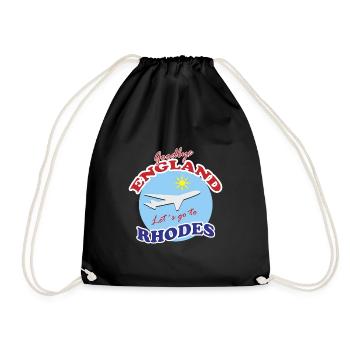 Adieu l’Angleterre. Allons à Rhodes. - Sac de sport léger - noir - Devant
