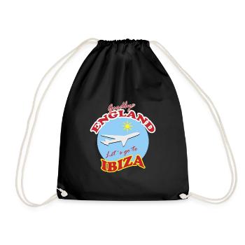 Goodbye England Let´s go to Ibiza  - Drawstring Bag - black - Front