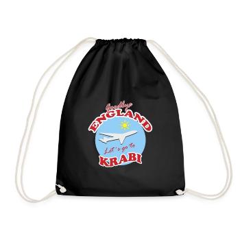 Adieu l’Angleterre. Allons à Krabi. - Sac de sport léger - noir - Devant