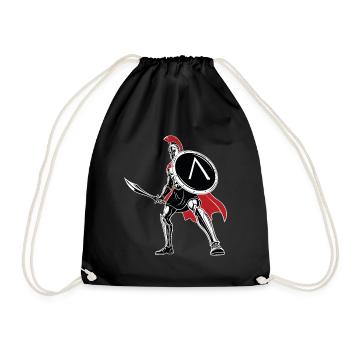 Spartan Sword Shield Mascot Spartan Legend - Drawstring Bag - black - Front