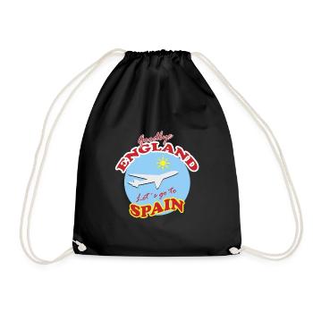 Spain Bound: Goodbye England - Drawstring Bag - black - Front