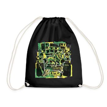 Roots Dub Reggae Soundsystem - Drawstring Bag - black - Front