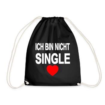 Single - Turnbeutel - Schwarz - Vorne