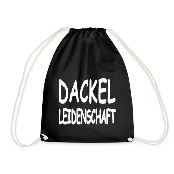 Dackel - Turnbeutel - Schwarz - Vorne