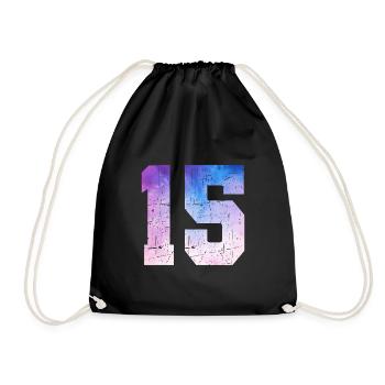 Issue 15 – 15th Anniversary Gift - Drawstring Bag - black - Front