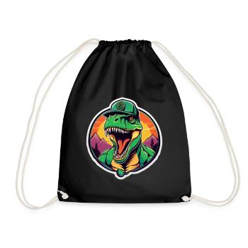 T-Rex Cap Rétro Soleil Couchant - Sac de sport léger - noir - Devant