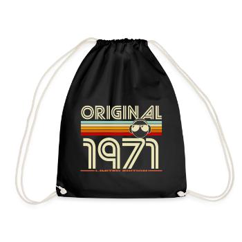 Originalausgabe von 1971 Retro - Turnbeutel - Schwarz - Vorne