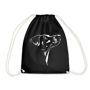 German Pinscher Silhouette Dog Dog Wilsigns - Drawstring Bag - black - Front