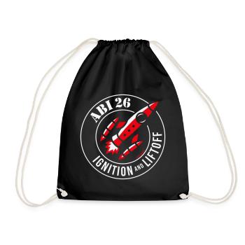Abi 26 Ignition And Liftoff (Abitur 2026 / NEG2C) - Drawstring Bag - black - Front