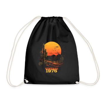 1976 vintage - Drawstring Bag - black - Front