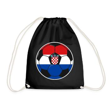 Football - Team Croatia - Drawstring Bag - black - Front