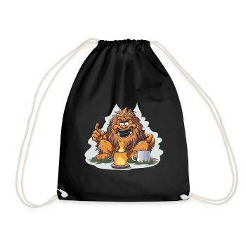 Café Yéti avec Feuerlust - Sac de sport léger - noir - Devant