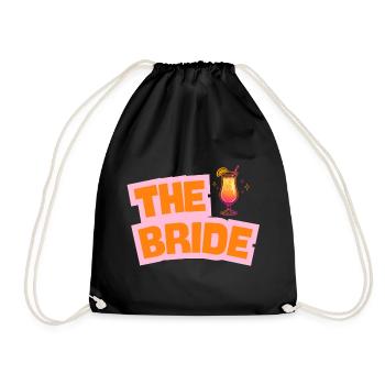 The Bride - Cocktail - customizable - Drawstring Bag - black - Front