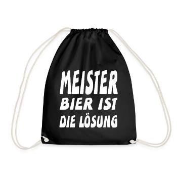 Meister - Turnbeutel - Schwarz - Vorne