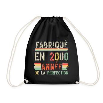 Fabriqué en 2000 – Année de perfection - Sac de sport léger - noir - Devant
