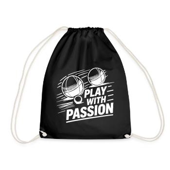 Jouez avec passion Boule Petanque Sport - Sac de sport léger - noir - Devant