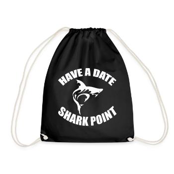 HAVE A DATE - SHARK POINT - Drawstring Bag - black - Front