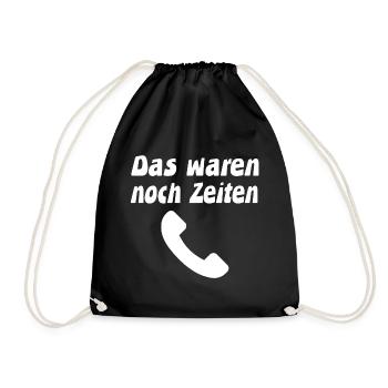 Telefon - Turnbeutel - Schwarz - Vorne