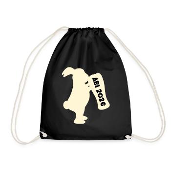 Abitur 2026 Beer - Drawstring Bag - black - Front
