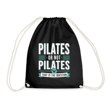 Pilates humour fitness citation sport - Sac de sport léger - noir - Devant