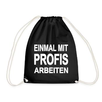 Arbeiten - Turnbeutel - Schwarz - Vorne