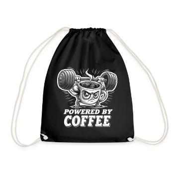 Tasse de café drôle pour la salle de sport et le bodybuilding masculin - Sac de sport léger - noir - Devant