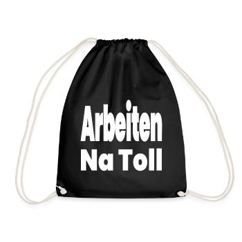 Arbeiten - Turnbeutel - Schwarz - Vorne