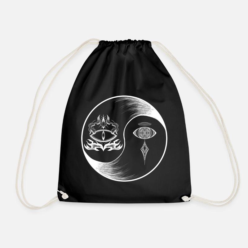 Find the peace within you (vice versa) - Drawstring Bag - black