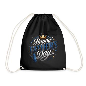 Father's Day - Businessman - Office Tie - Drawstring Bag - black - Front