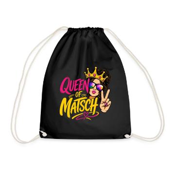Queen of Matsch - Turnbeutel - Schwarz - Vorne