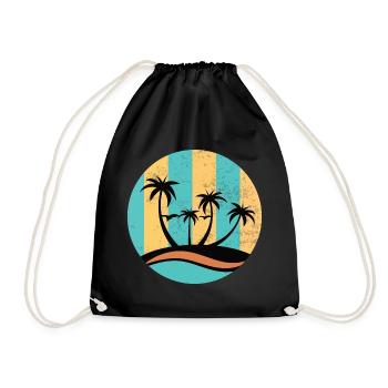 Beach Circle - Turnbeutel - Schwarz - Vorne
