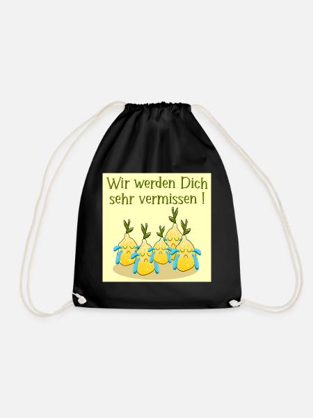 Abschied Team Zitronen - Turnbeutel - Schwarz