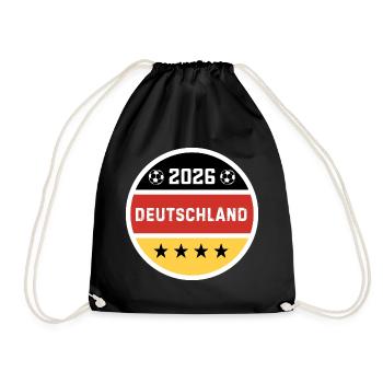T-Shirt für einen Deutschen Fan - Turnbeutel - Schwarz - Vorne