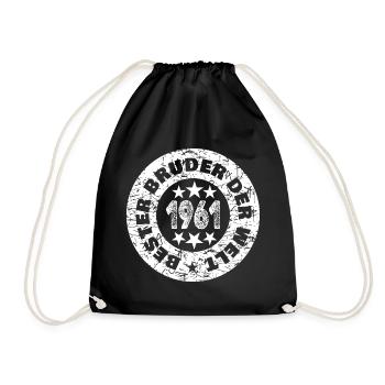 1961 - Drawstring Bag - black - Front