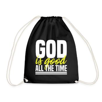God is Good All The Time - Drawstring Bag - black - Front