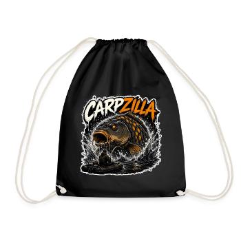 Carpzilla Monster Carp Fishing Design - Drawstring Bag - black - Front