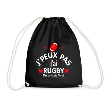 J'peux pas j'ai Rugby - Sac de sport léger - noir - Devant