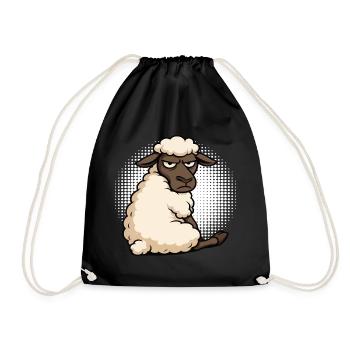 Sheep Sheep Shepherd Sheep Keeper Ram - Drawstring Bag - black - Front