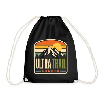Ultra Trail Runner Mountain Sunset - Turnbeutel - Schwarz - Vorne
