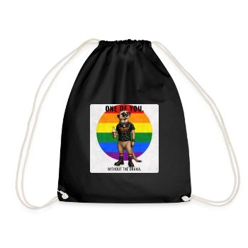 Drôle de design de suricate de la fierté gay - Sac de sport léger - noir - Devant