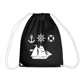 Sail - Drawstring Bag - black - Front