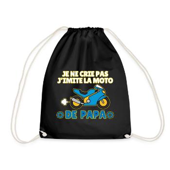 J'imite la Moto de Papa - Sac de sport léger - noir - Devant