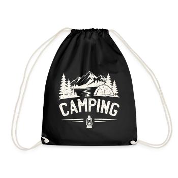 Camping Outdoor Mountain Adventure Tent - Drawstring Bag - black - Front