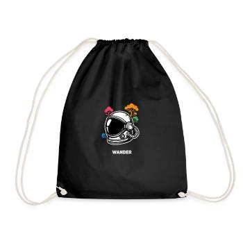 Astronaut Helm Wander Weltraum Botanik Kosmos Bäum - Turnbeutel - Schwarz - Vorne
