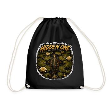 The Hidden One Carp Fishing Design - Drawstring Bag - black - Front